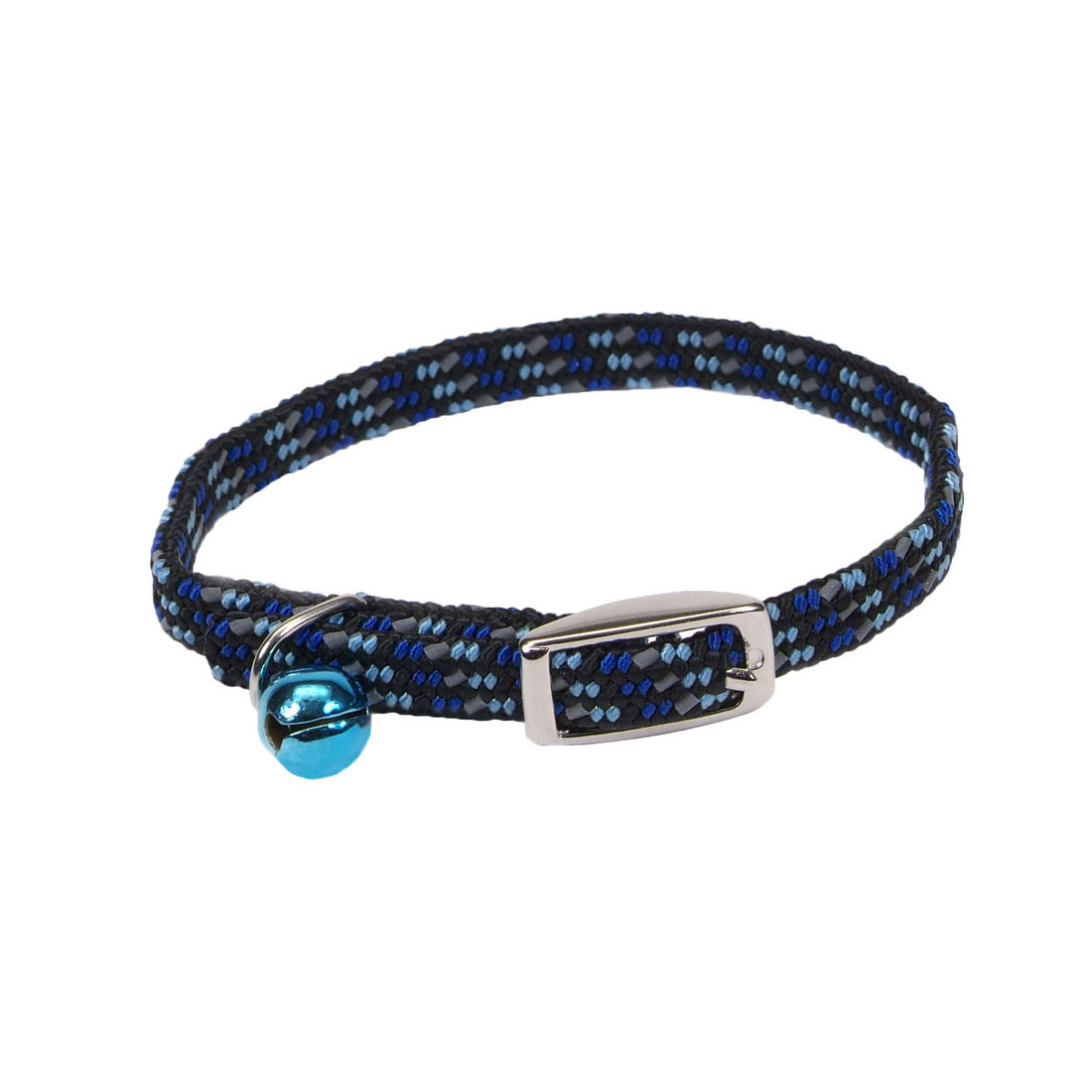 Li’l Pals Elasticated Safety Kitten Collar With Reflective Threads, Blue