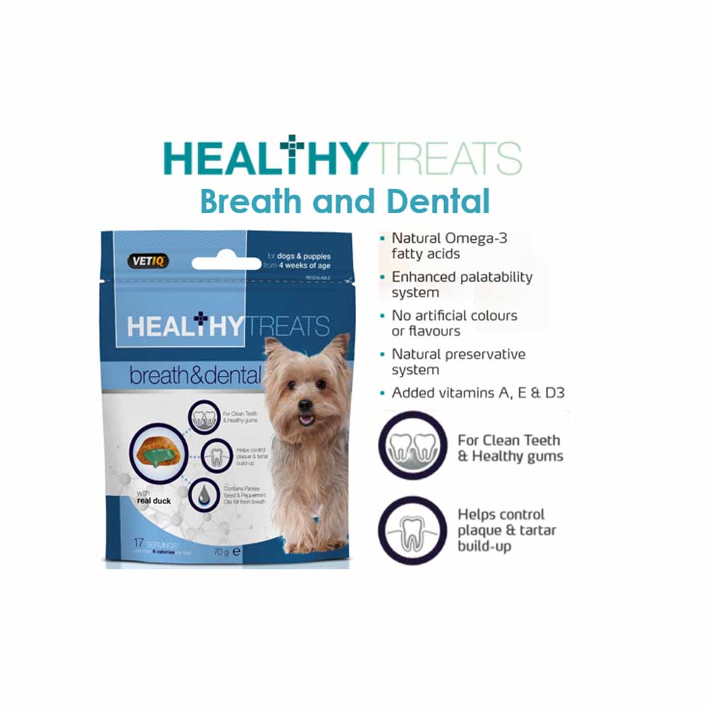 Vetiq Healthy Treats Breath And Dental For Dogs, 70g