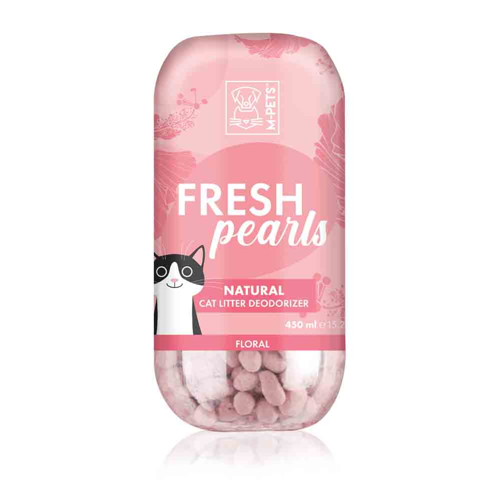 M-PETS Fresh Pearls Natural Cat Litter Deodoriser 450ml, Floral