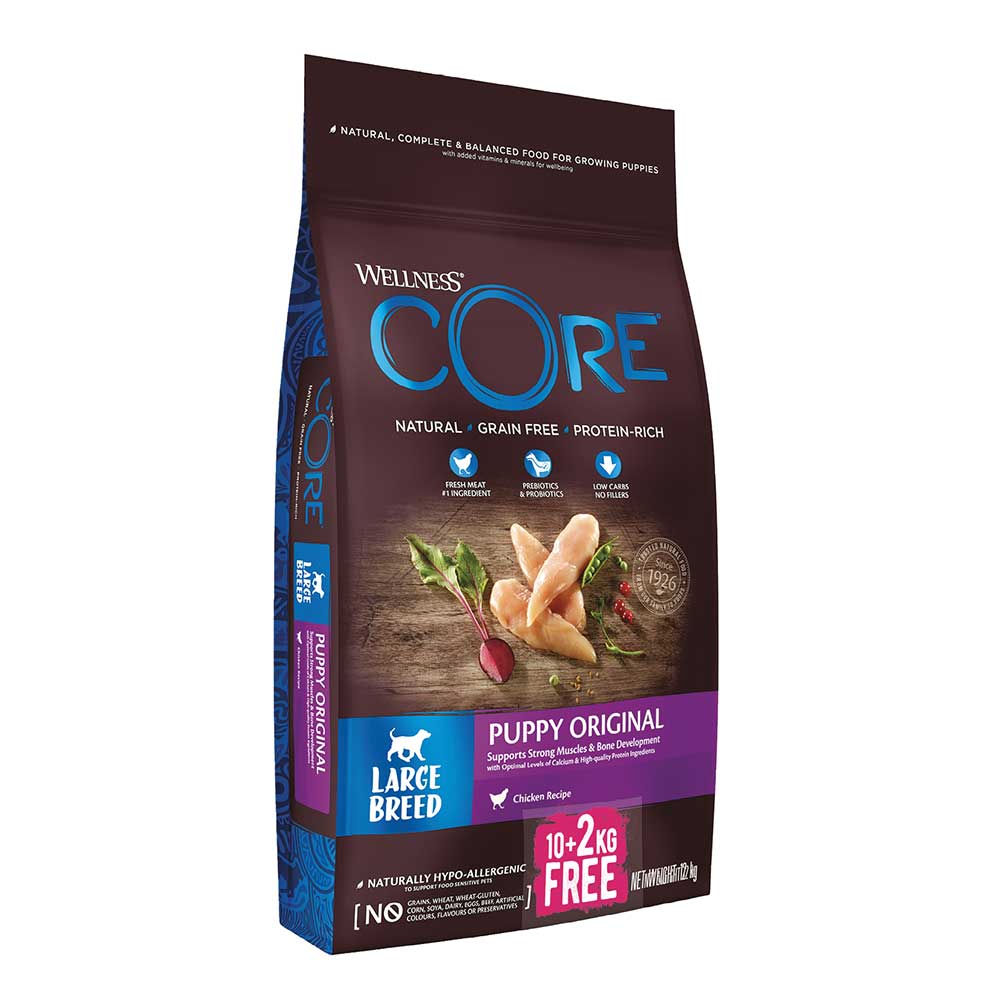 Wellness Core Puppy Large Breed Chicken, 10kg + 2kg Free