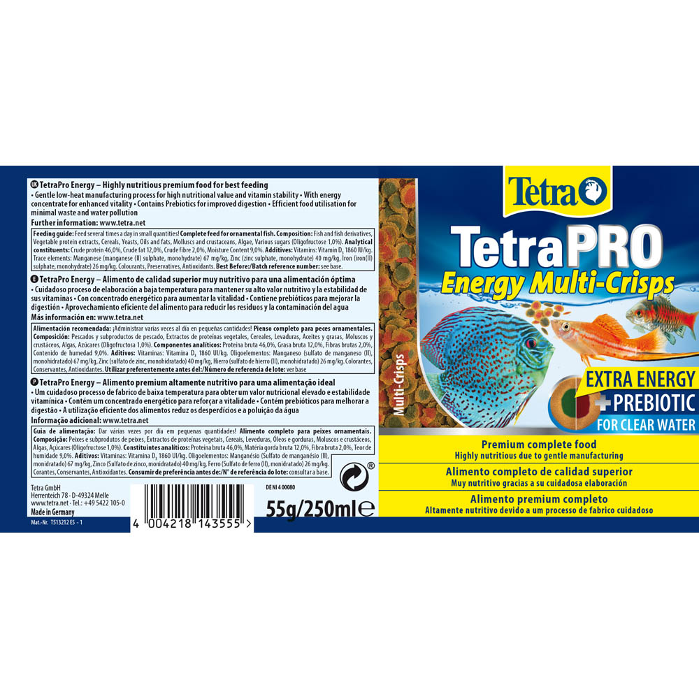 Tetra Pro Energy Multi Crisps, 55g
