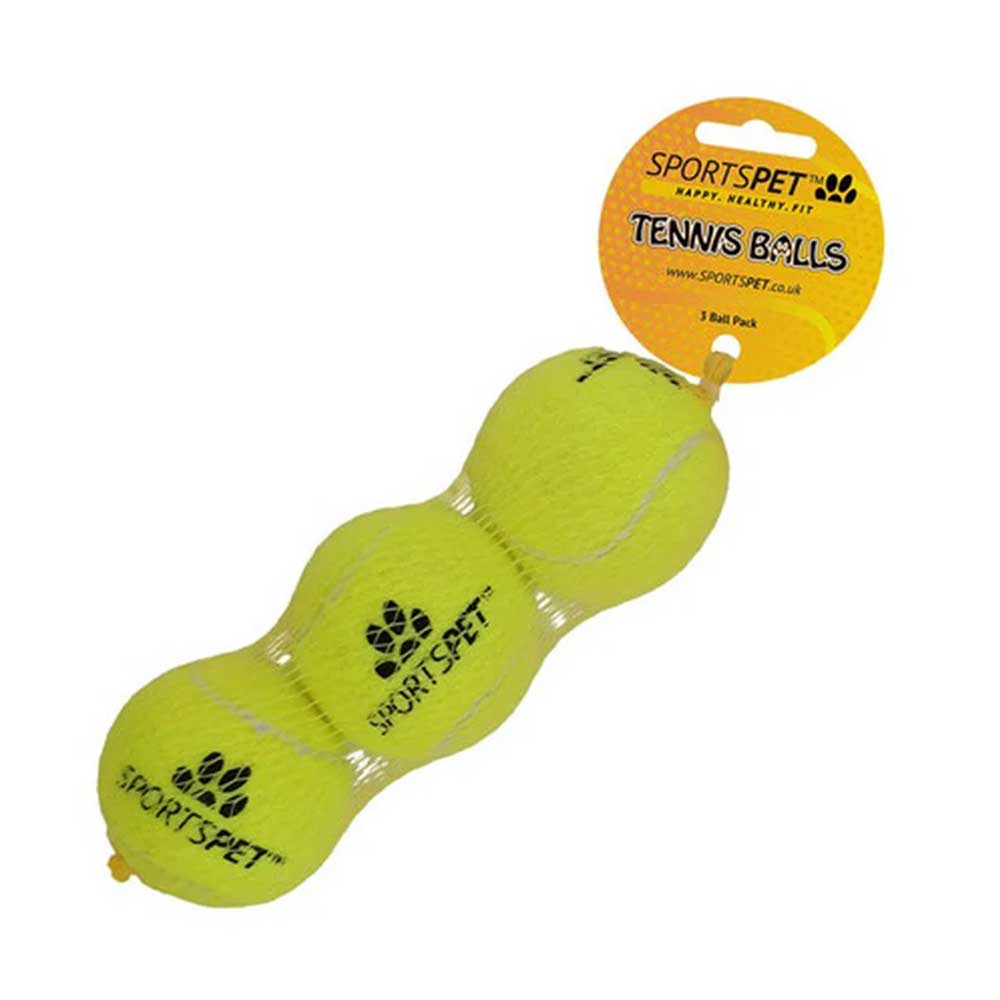 Sportspet Tennis Ball 6.5cm, 3 Pack