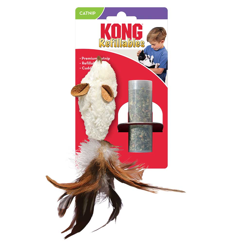 Kong Cat Refillables Feather Mouse With Catnip
