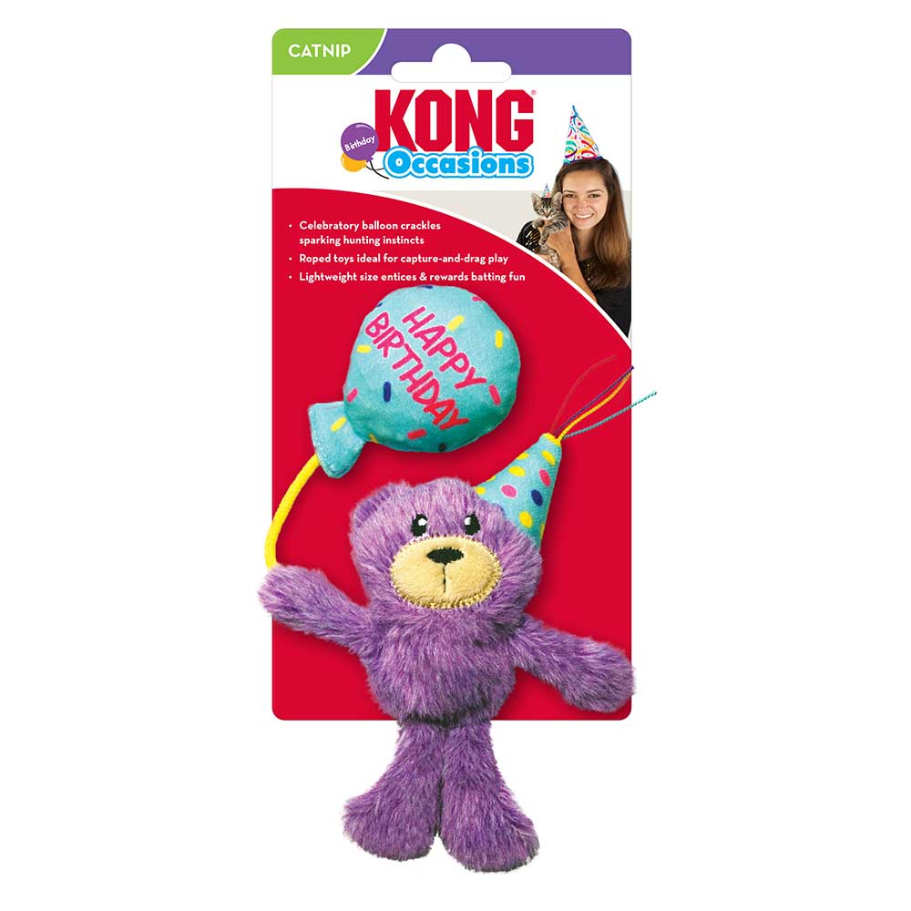Kong Cat Occasions Birthday Teddy With Catnip