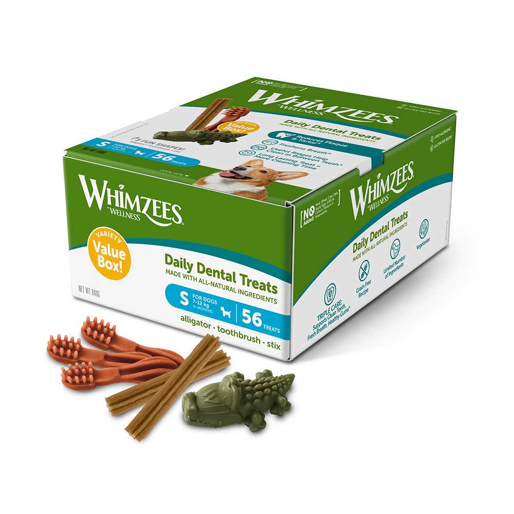 Whimzees Variety Value Box Small, 56 Pack