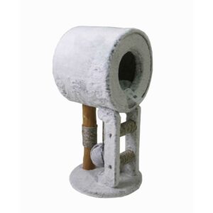 BLUE PAW Medium Faux Fur Scratcher with Cylinder, Ladder & Wood Post
