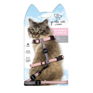 M-PETS Gentle Cat Harness & Leash, Pink