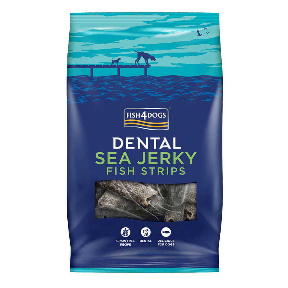 FISH4DOGS Dental Sea Jerky Fish Strips, 100g