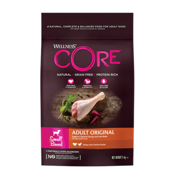 Wellness Core Dog Small Breed Original Turkey & Chicken, 5kg WELLNESS CORE Dog Small Breed Original Turkey & Chicken, 5kg