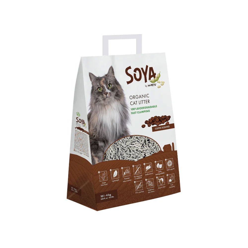 M-PETS Soya Organic Cat Litter, Coffee