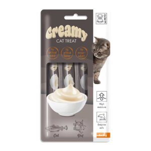 M-PETS Creamy Cat Treats Cod & Beef, 4x15g