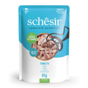 SCHESIR Complete Nutrition Cat Food, Tuna in Jelly Pouch 85g