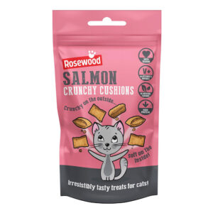 ROSEWOOD Salmon Crunchy Cushions for Cats, 60g