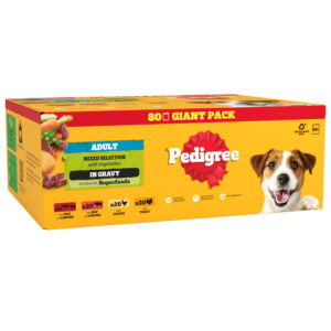 PEDIGREE Dog Pouches Mixed Selection in Gravy, 80x100g Mega Pack
