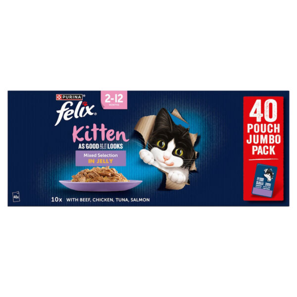 FELIX AGAIL Kitten Pouch Multipack, 40x85g