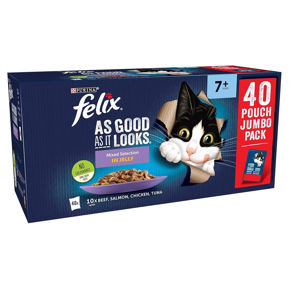 FELIX AGAIL Senior Selection in Jelly Pouch Multipack, 40x85g