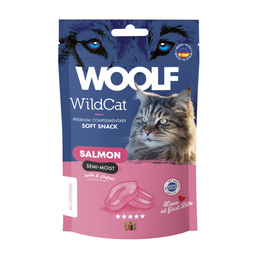 WOOLF WildCat Soft Snack, Salmon 50g