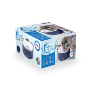 M-PETS Splash Control Dog Bowl, Denim Blue 3.7L