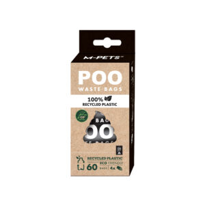 M-PETS Poo Recyled Plastic Waste Bags Non Scented, x60