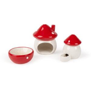 SCRUFFS Small Animal Ceramic Set Toadstool