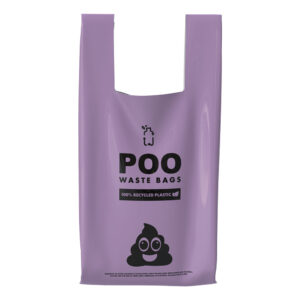 M-PETS Poo Recycled Plastic Lavender Waste Bags with Handles, 120 Pack
