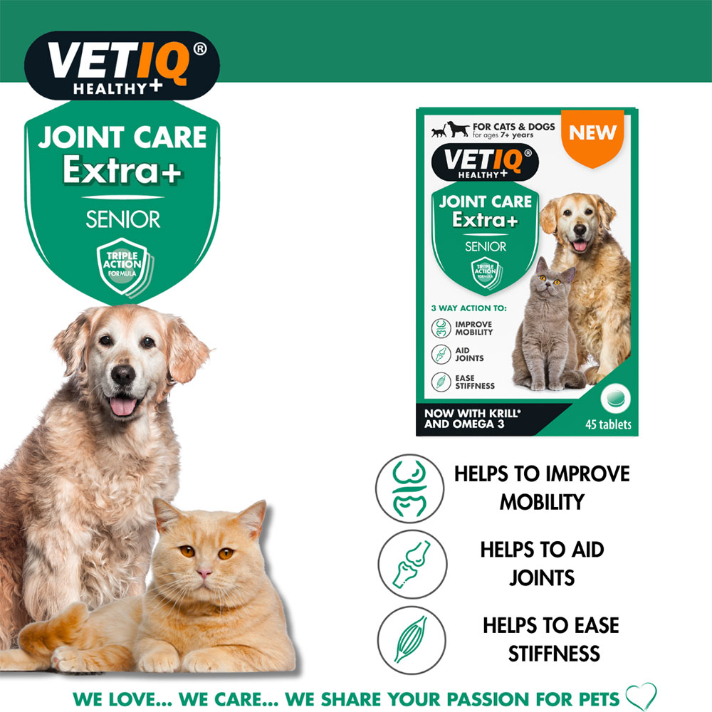 VETIQ Joint Care Extra+ Senior Pet Supplements, 45 Tablets