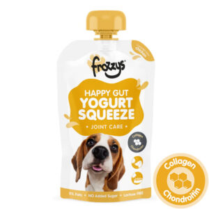 FROZZYS Happy Gut Yogurt Squeeze for Dogs, Joint Care