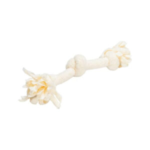 BEEZTEES Puppy 3 Knots Rope Toy, Beige