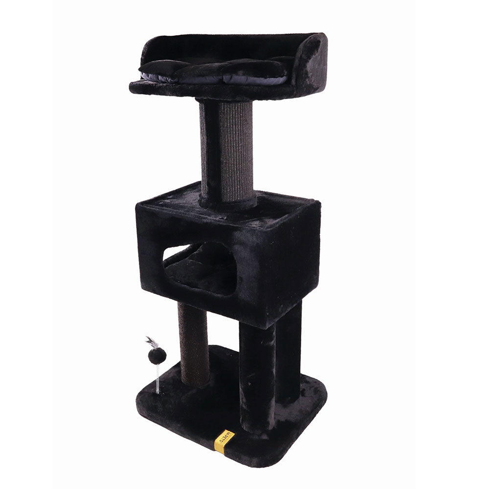 M-PETS Panther Premium Cat Tree Hotel, Black