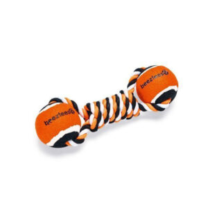 BEEZTEES Flossy Rope Tennis Ball Dumbbell