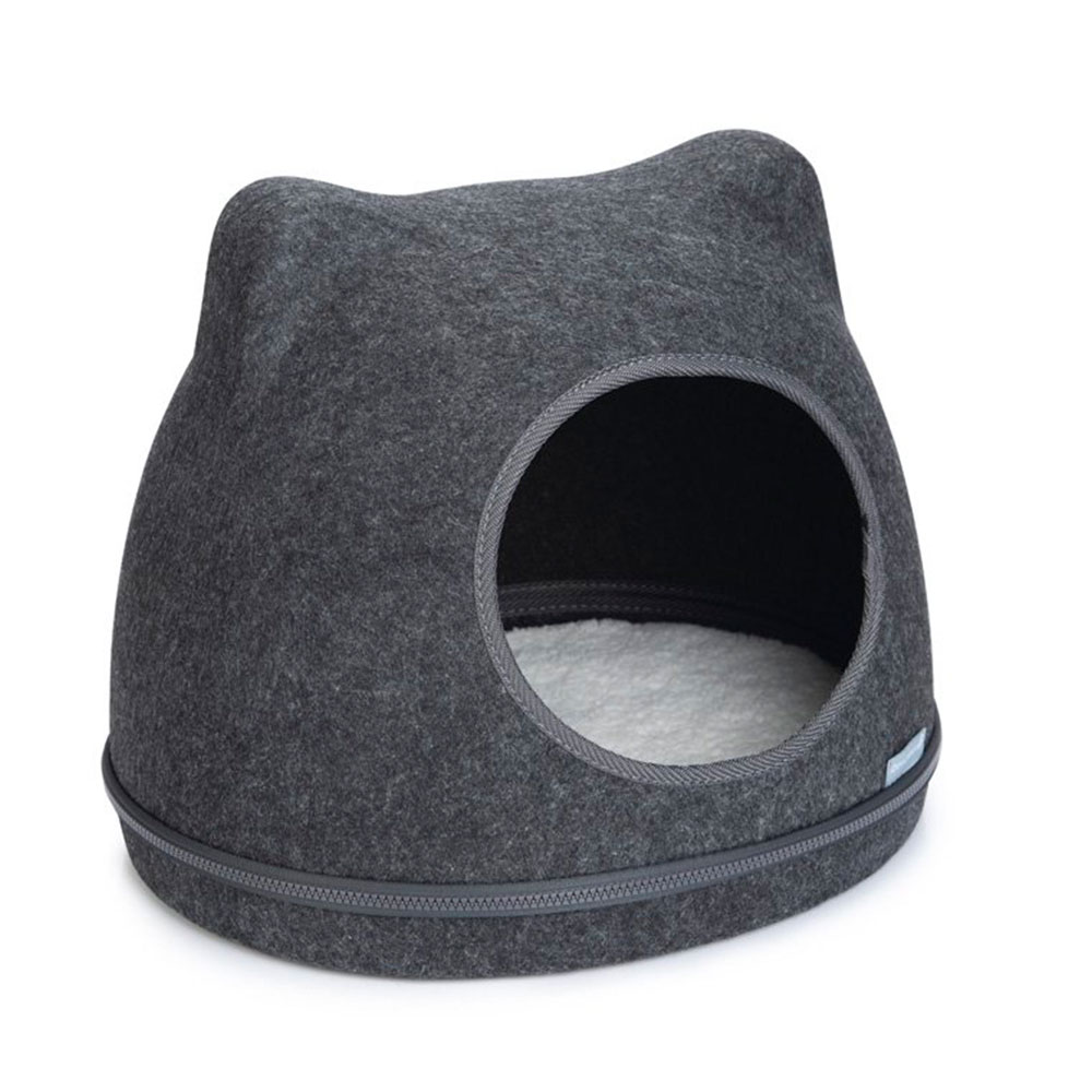 BEEZTEES Felt Cat Igloo, Grey