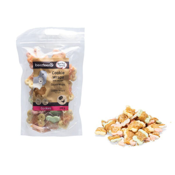 BEEZTEES Tasty Treats Medium Cookie Wraps with Chicken, 200g