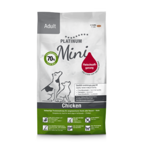 PLATINUM Mini Adult Dog Food, Chicken 900g