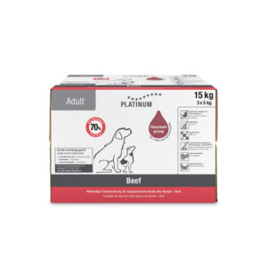 PLATINUM Adult Beef Dog Food, 15kg