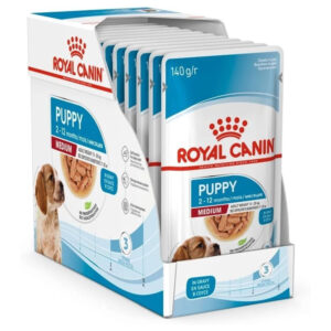 ROYAL CANIN Medium Puppy Gravy Pouch, 12 Pack