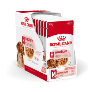 ROYAL CANIN Medium Adult Gravy Pouch, 10 Pack (10x140g)