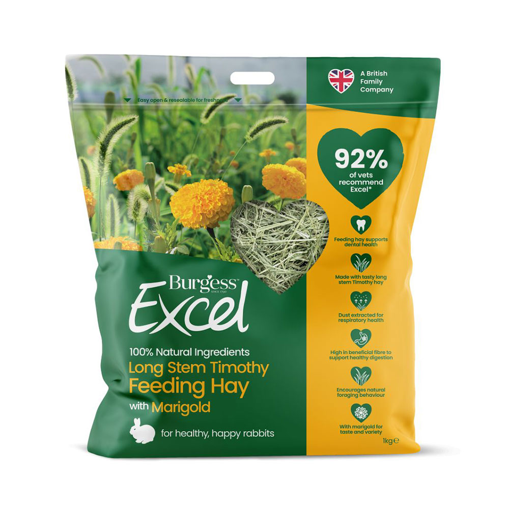 Excel Long Stem Feeding Hay With Marigold, 1kg