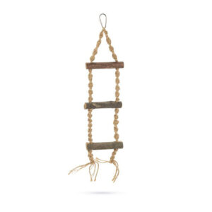 BEEZTEES Wood & Rope Swing Ladder, 36cm