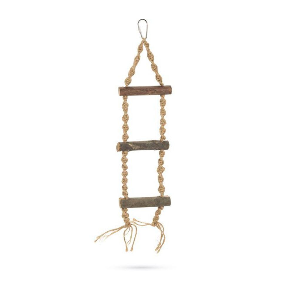 BEEZTEES Wood & Rope Swing Ladder, 36cm
