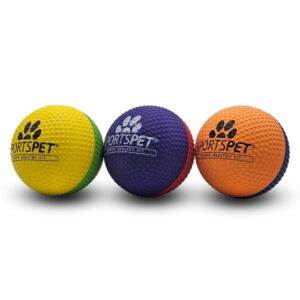 SPORTSPET Tough Bounce Dimple Ball, 3 Pack