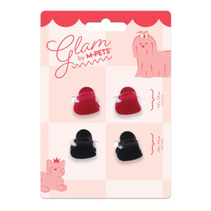 M-PETS Glam Heart Shaped Clips, 4 Pack